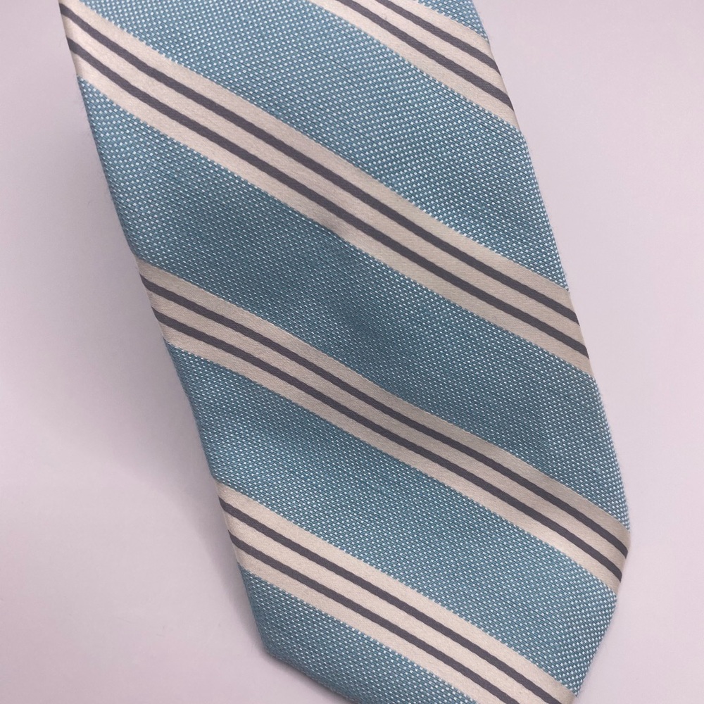 Jos. A. Bank Sky Blue and White Striped Tie NWT